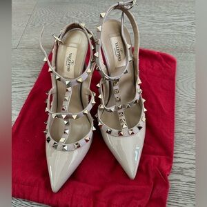 Beige Valentino Studded heels